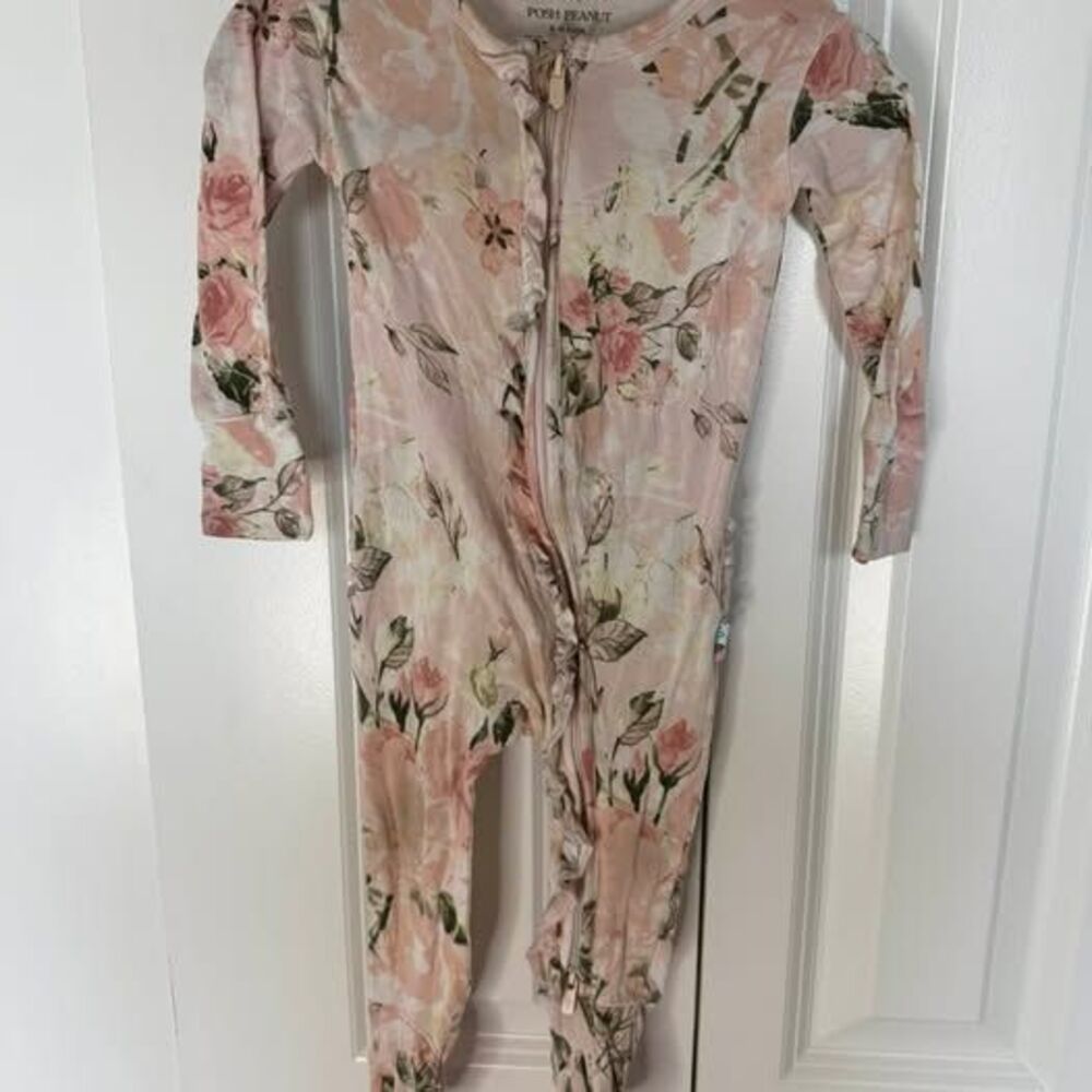 Posh Peanut Floral Footie Pajamas 6-9 Mo